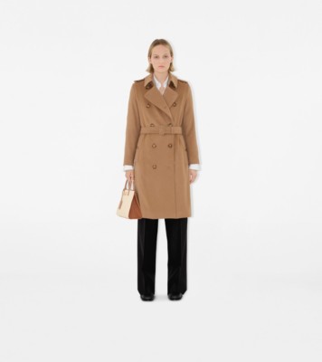 Burberry kensington cashmere trench coat best sale