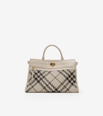 Medium Hampstead Tote​ in Light beige - Women, Leather | Burberry