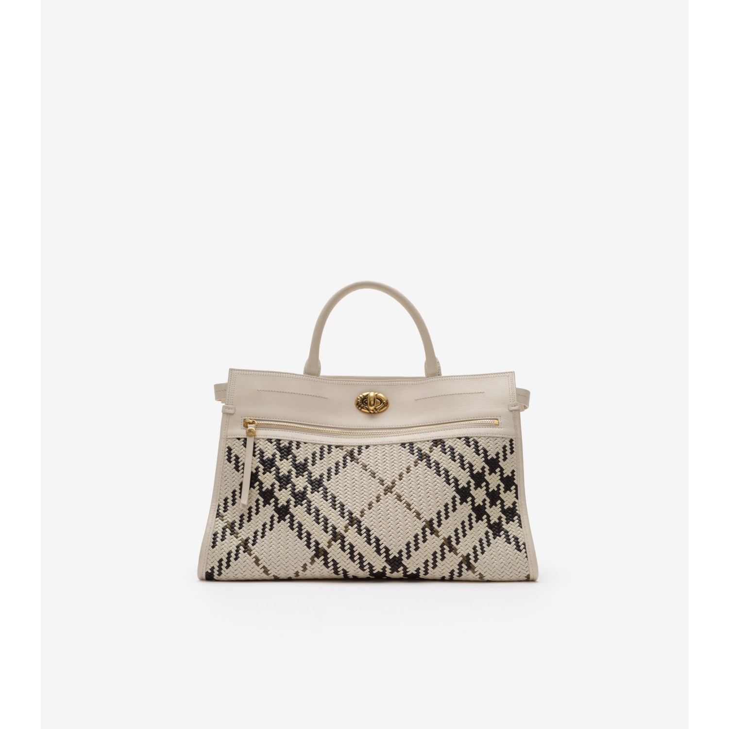 Medium Hampstead Tote​ in Light beige - Women, Leather | Burberry® Official