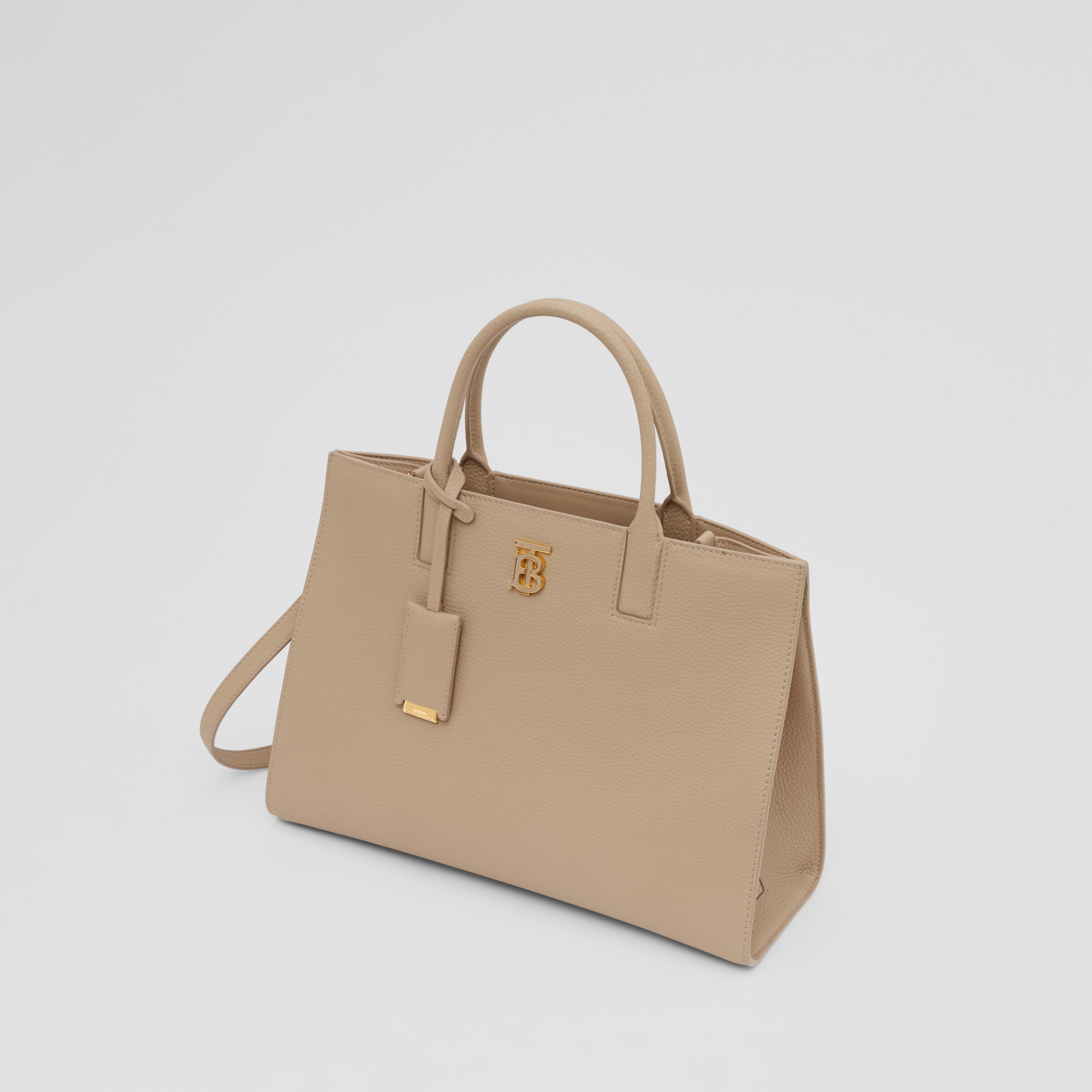 Grainy Leather Small Frances Bag in Oat Beige - Women | Burberry® Official