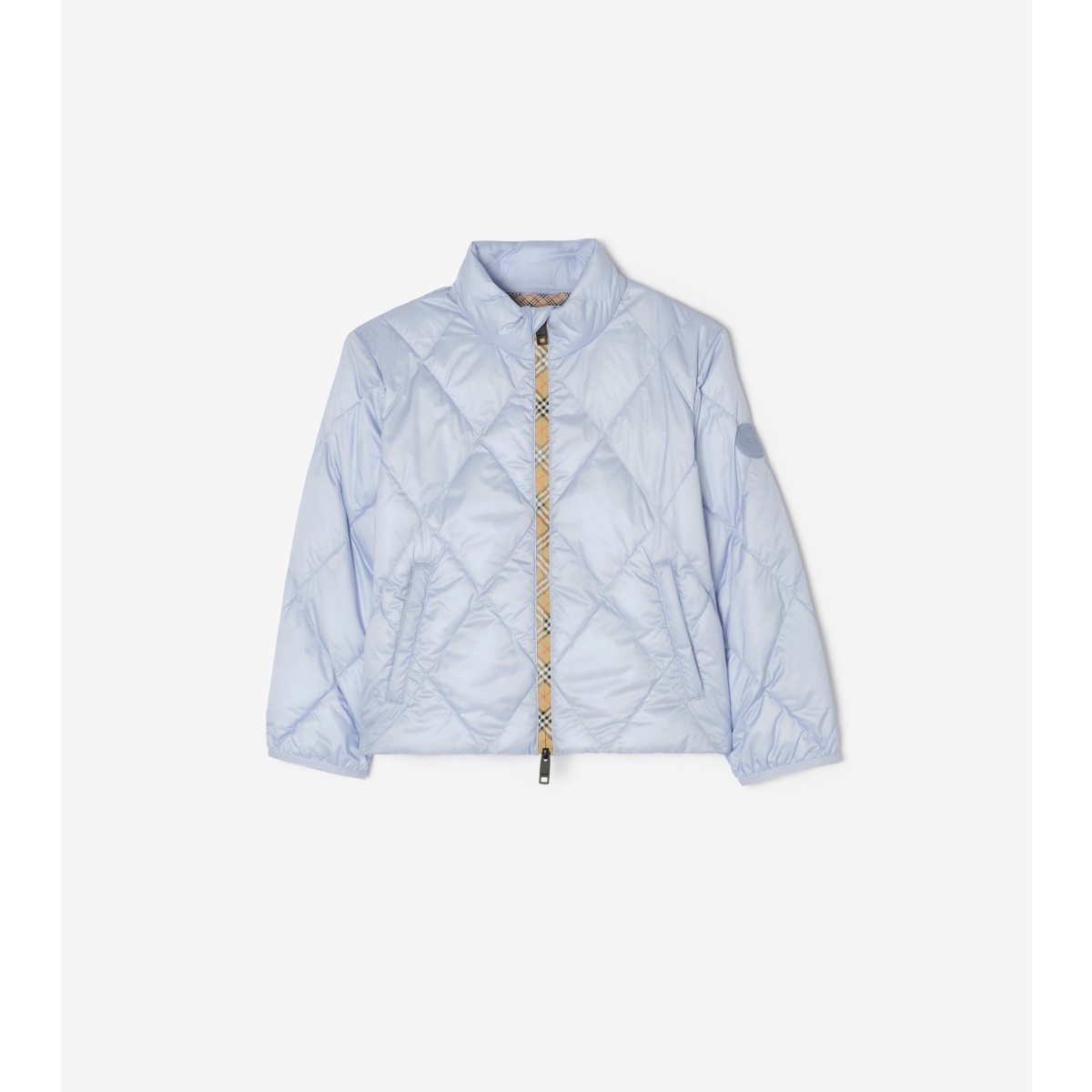  Check er-tape Quilted Nylon Jacket