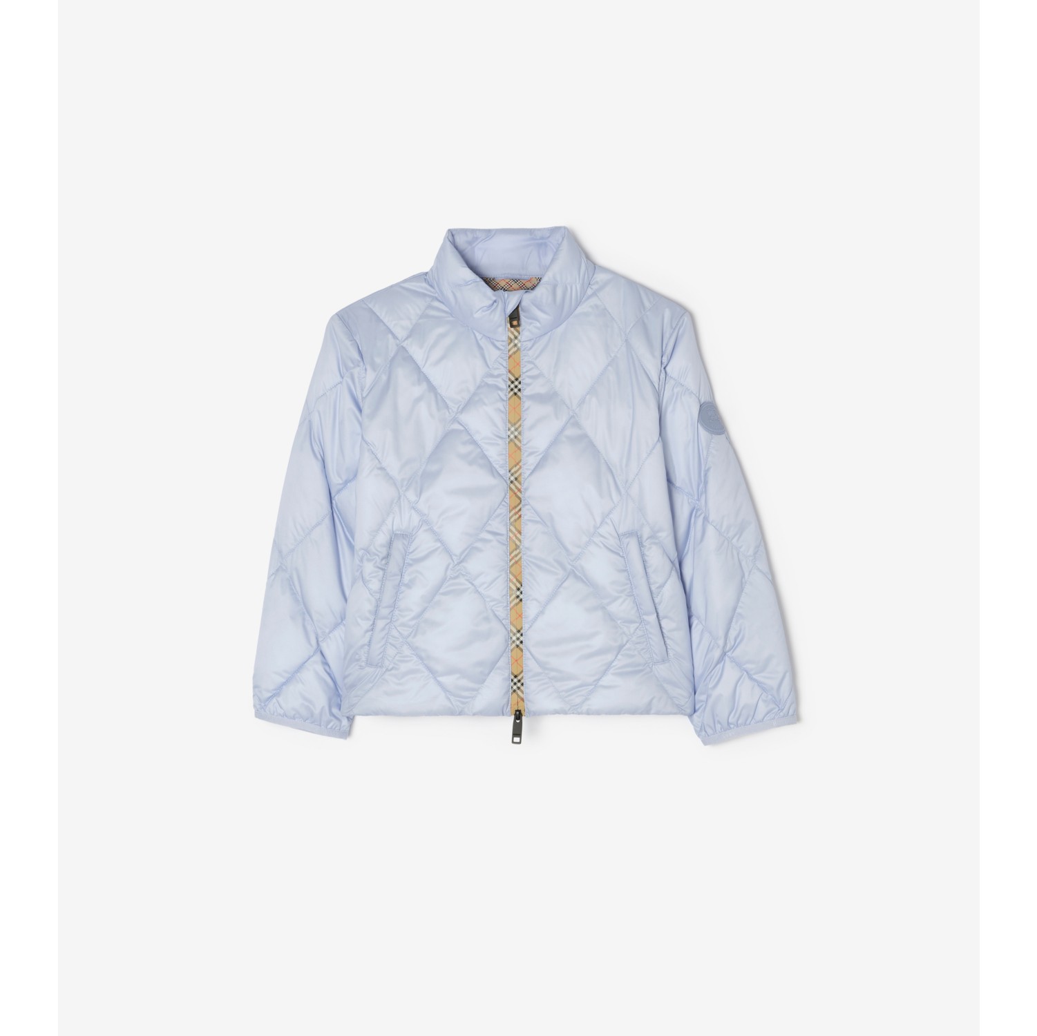 Checker-tape Quilted Nylon Jacket