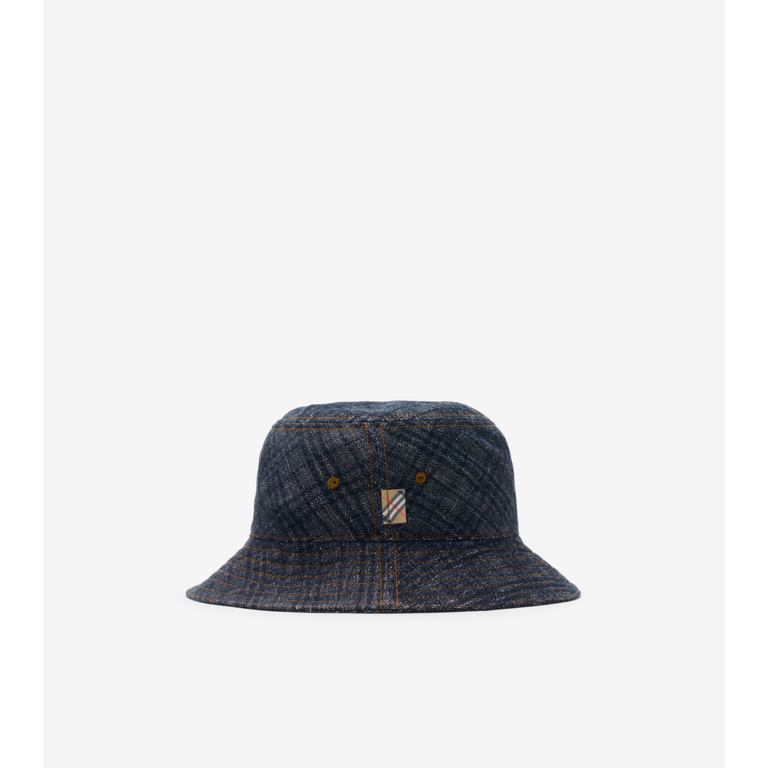 Check Denim Bucket Hat