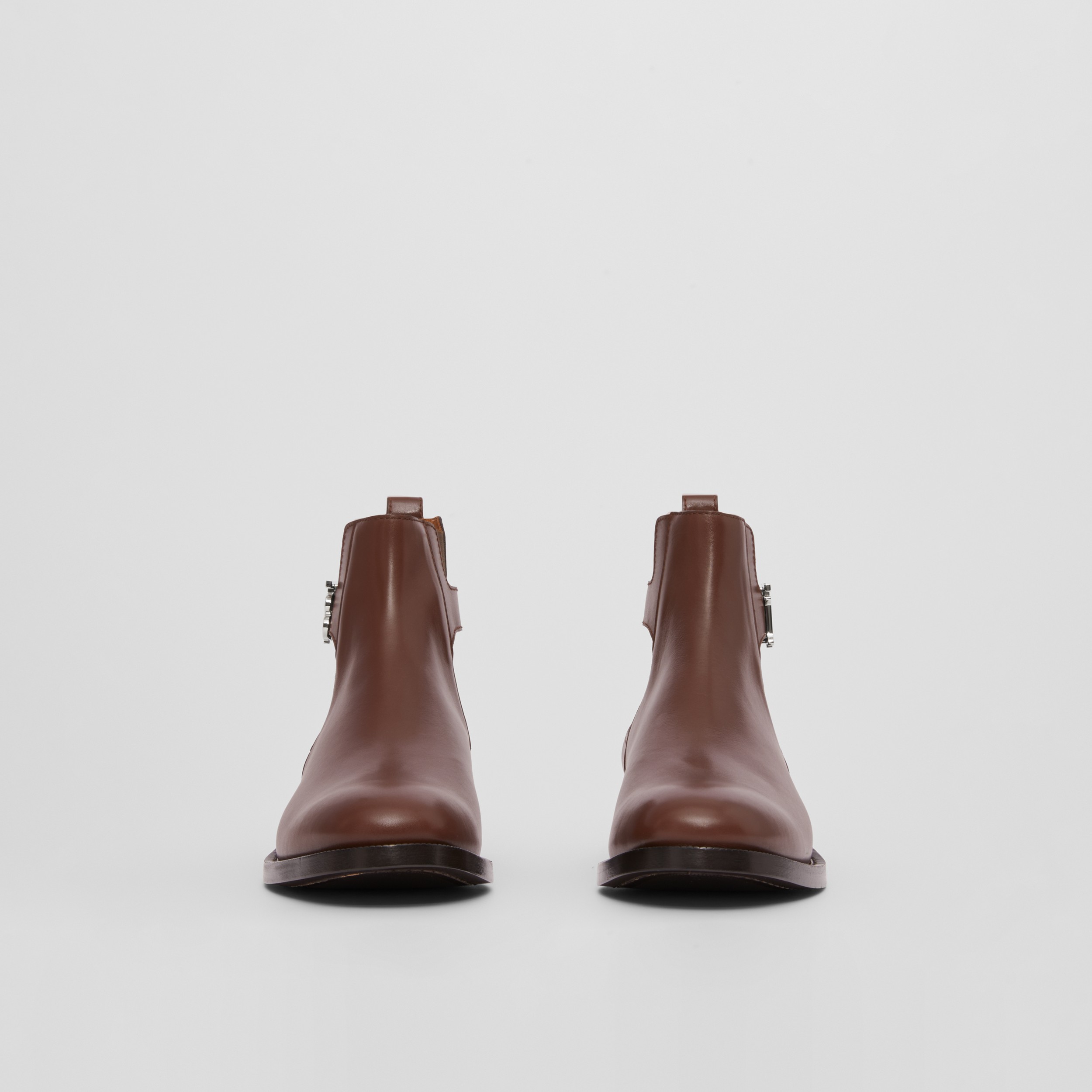 Monogram Motif Leather Chelsea Boots in Tan - Men | Burberry® Official - 4
