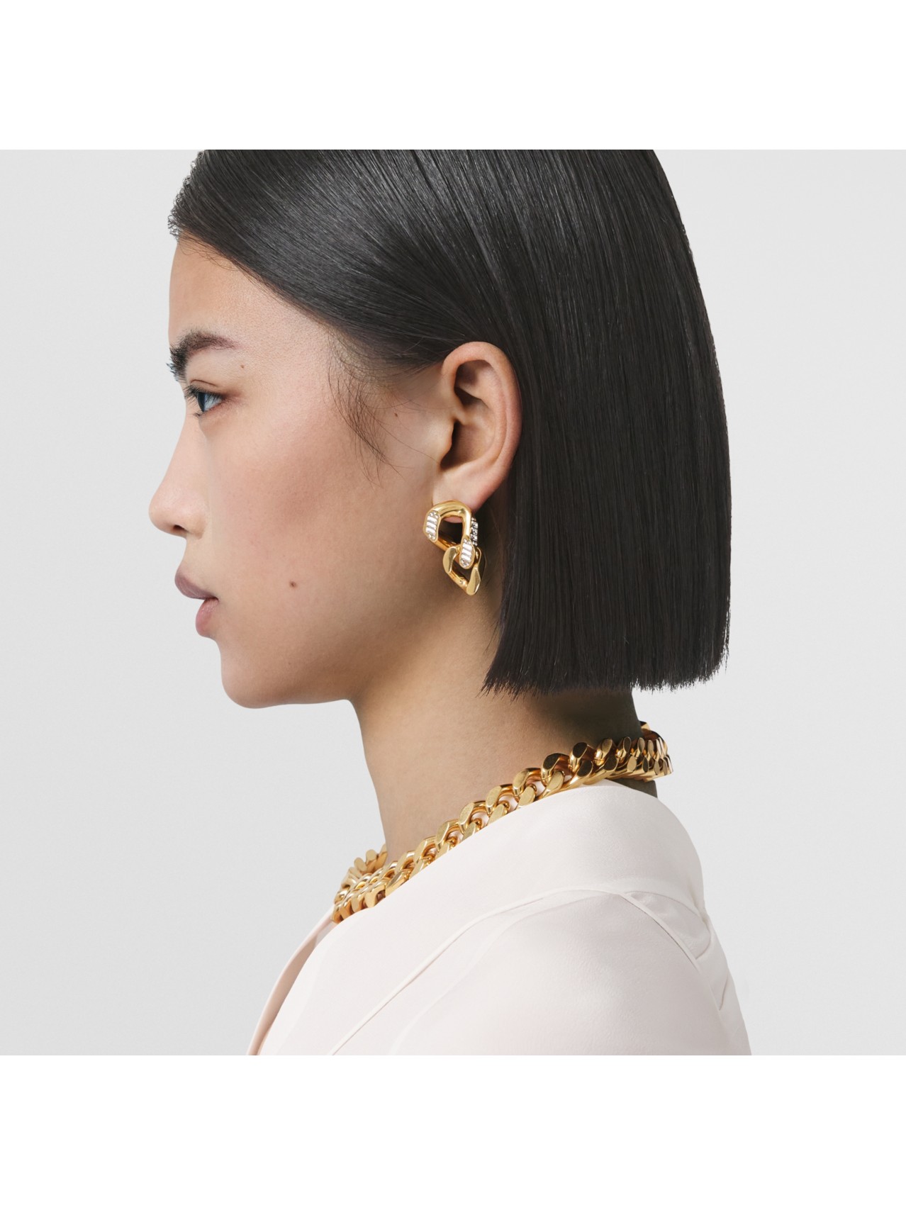 ゴールドプレート スモール チェーンリンクピアス ...