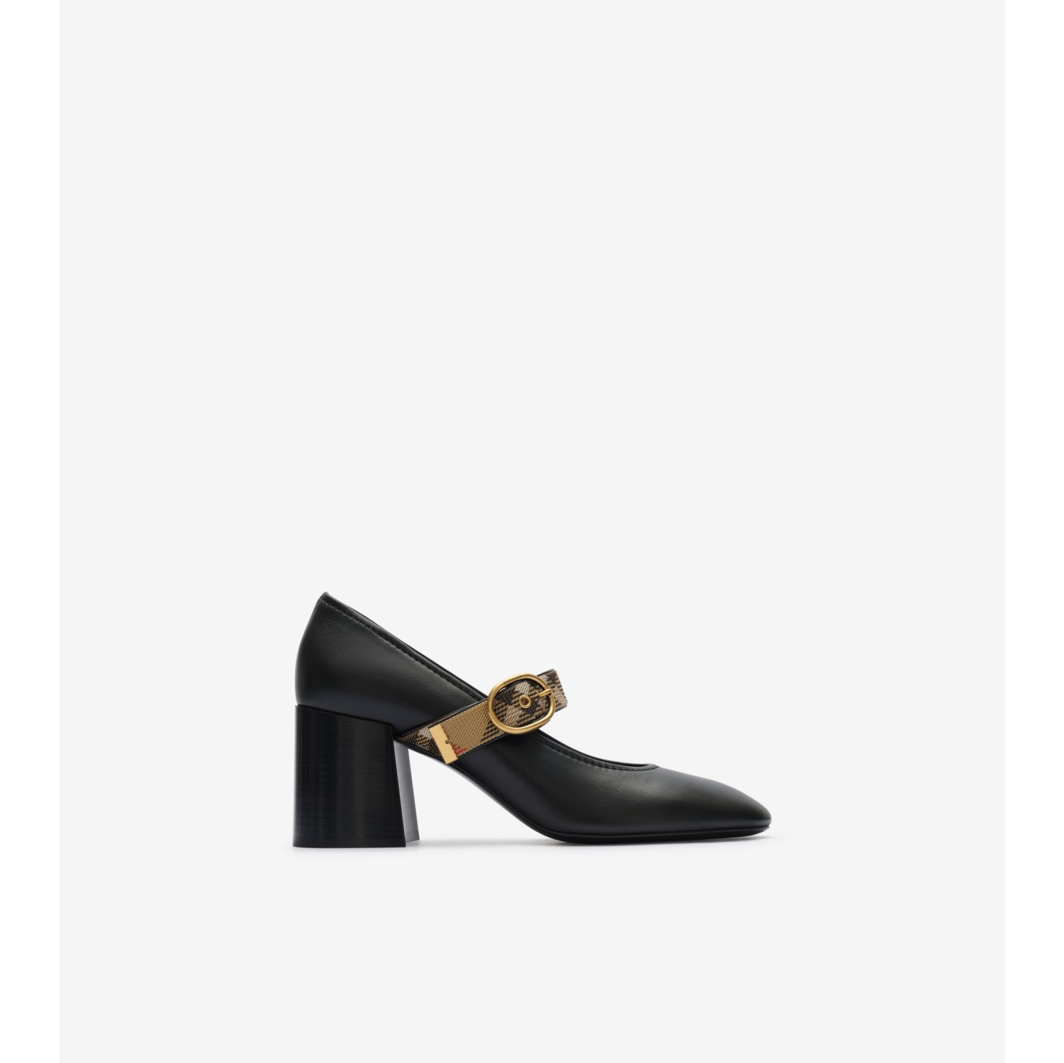 Check Strap Leather Robin Shoes