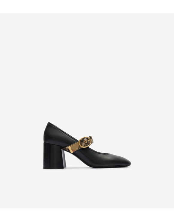 Check Strap Leather Robin Shoes