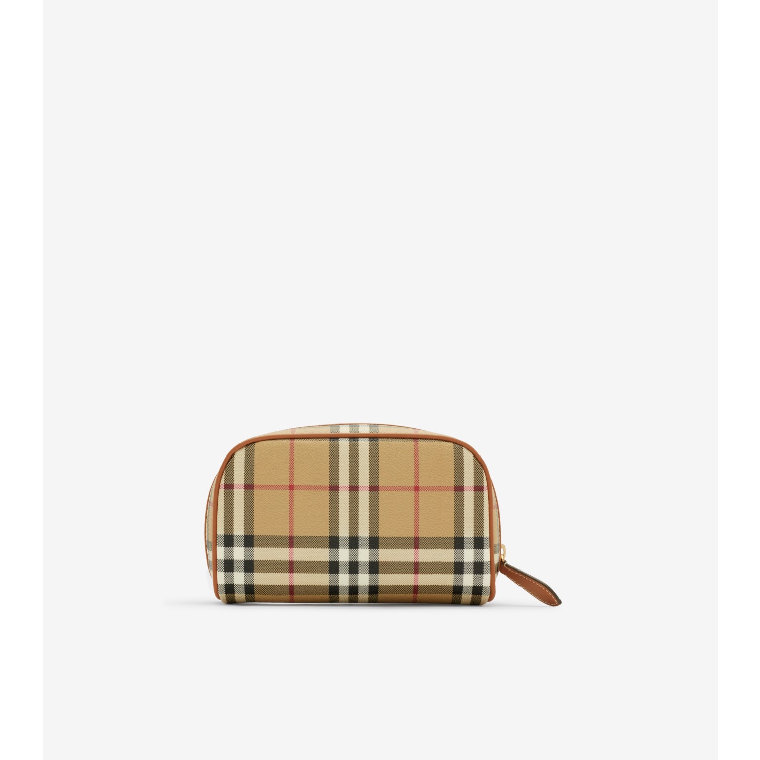 Small Check Travel Pouch in Archive beige/briar brown - Women