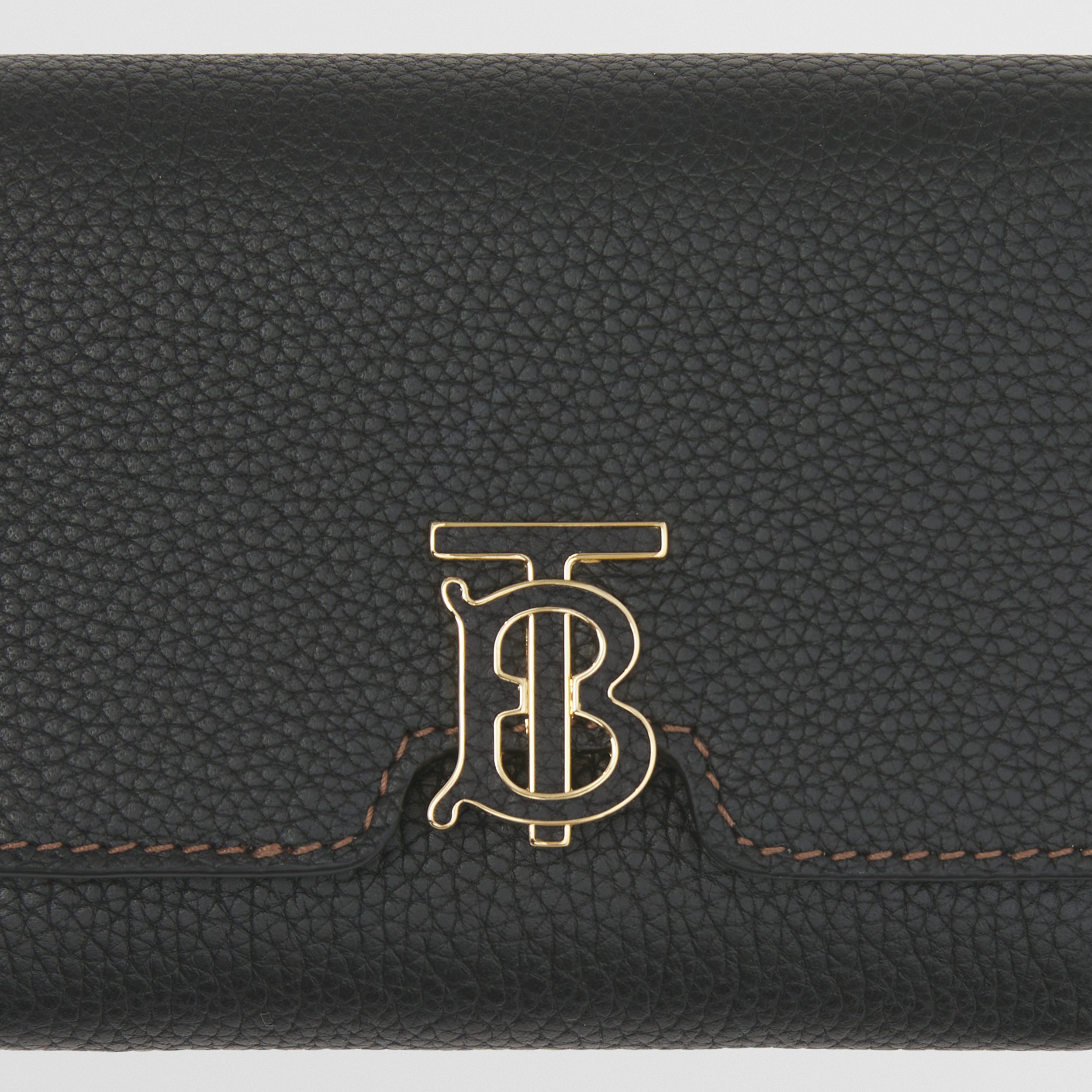 Grainy Leather TB Folding Wallet in Black - Women | Burberry® Official - 2