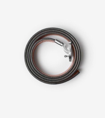 Reversible Leather TB Belt in Black/tan - Men | Burberry Reversible Leather TB Belt in Black/tan - Men | Burberry