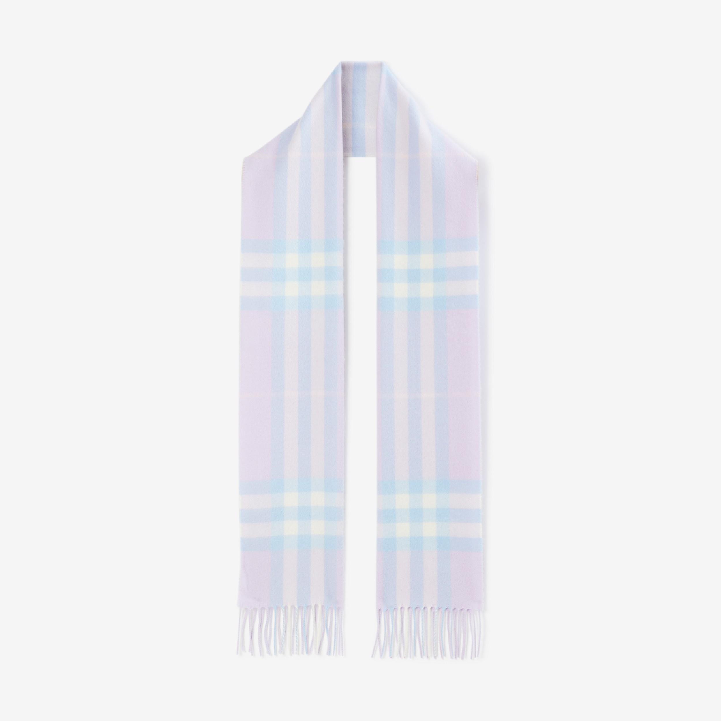 The Burberry Check Cashmere Scarf in Soft Lilac | Burberry® Official - 1