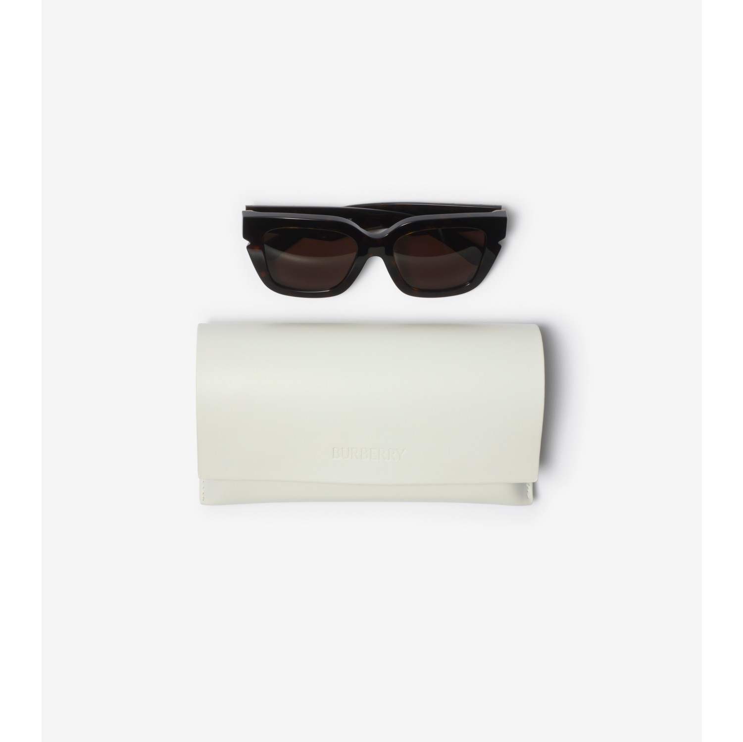 Inlaid Check Square Sunglasses