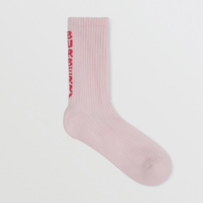 pink burberry socks