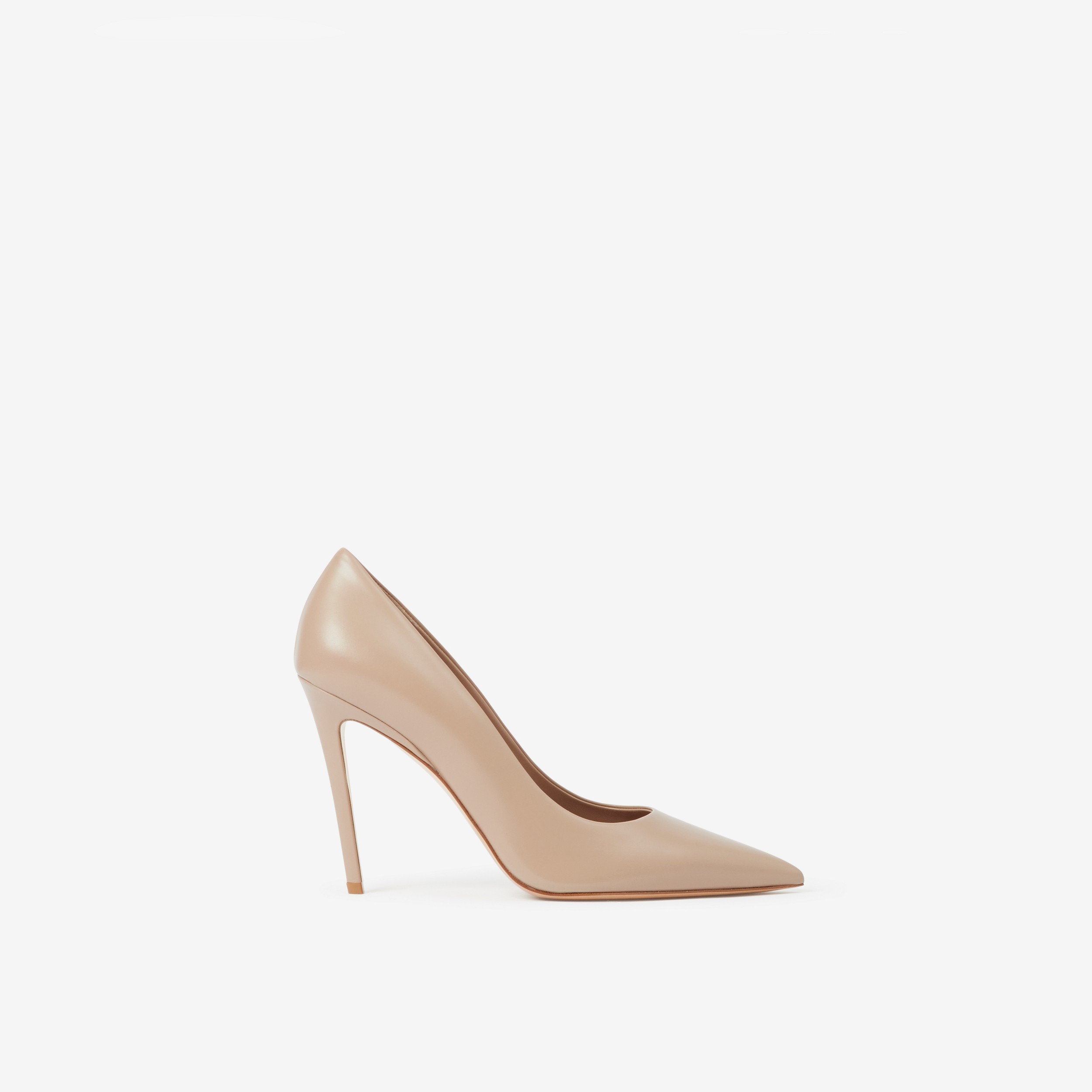 Leather Point-toe Pumps in Light Almond Brown - Women | Burberry® Official - 1