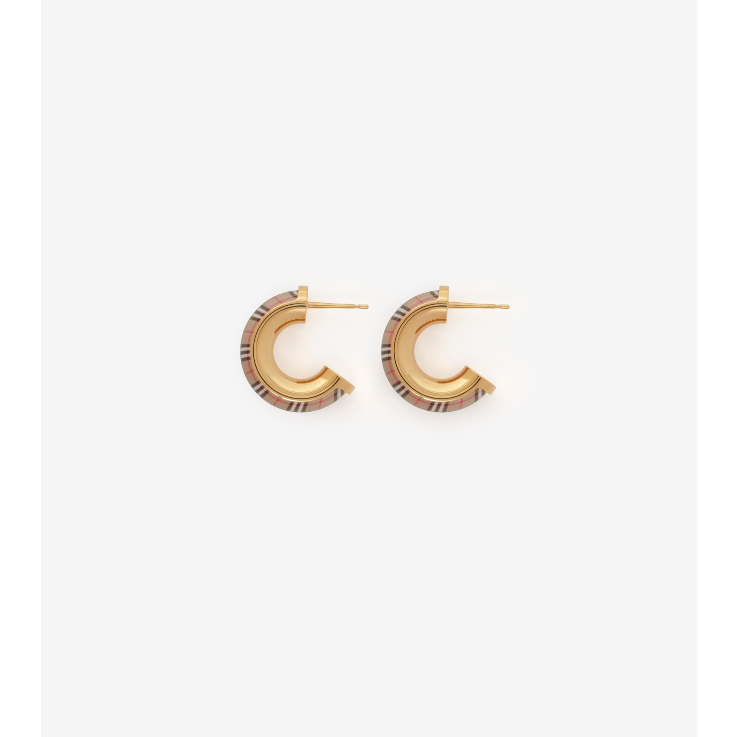 Check Hoop Earrings