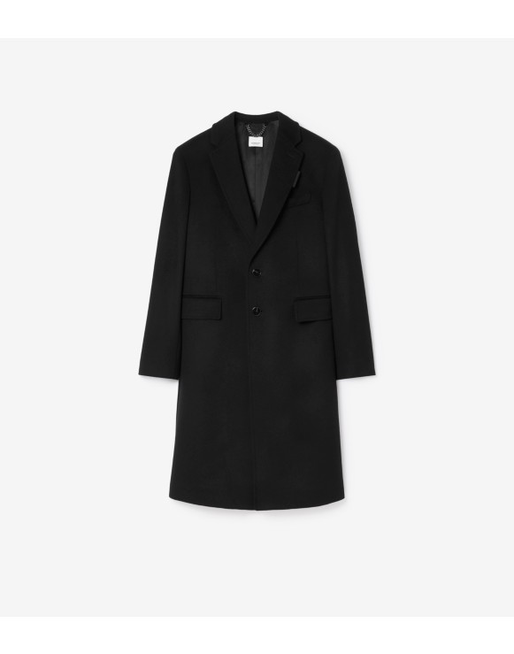 Manteau ajusté en laine et cachemire