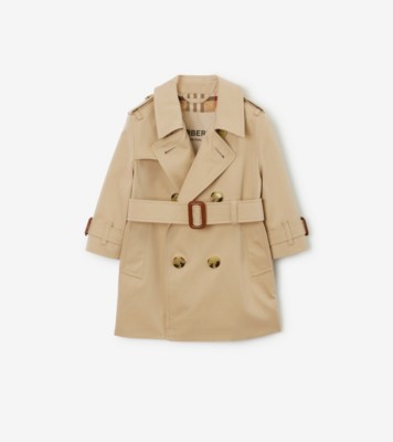 Burberry Gabardine Trench Coat 6M Beige