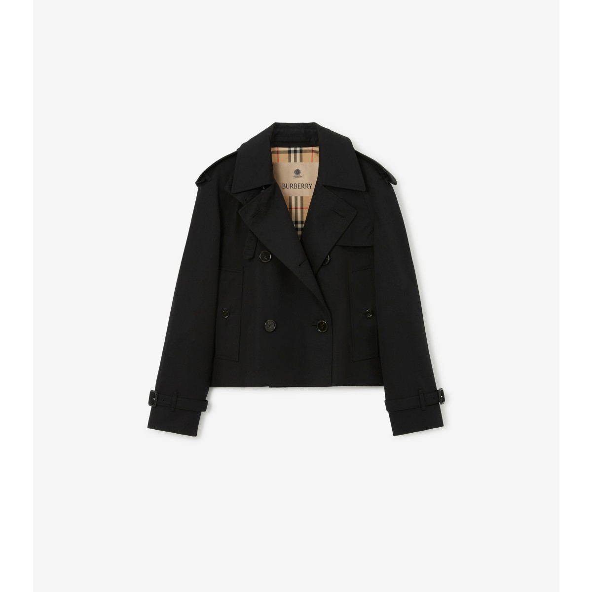  Check Cropped Mayfair Heritage Trench Jacket