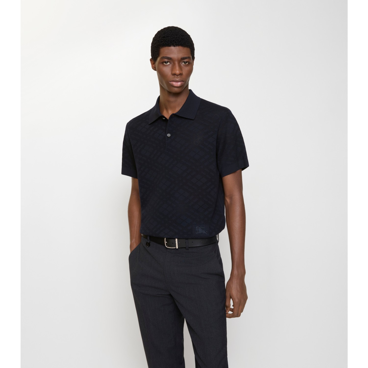 Check Wool Polo Shirt