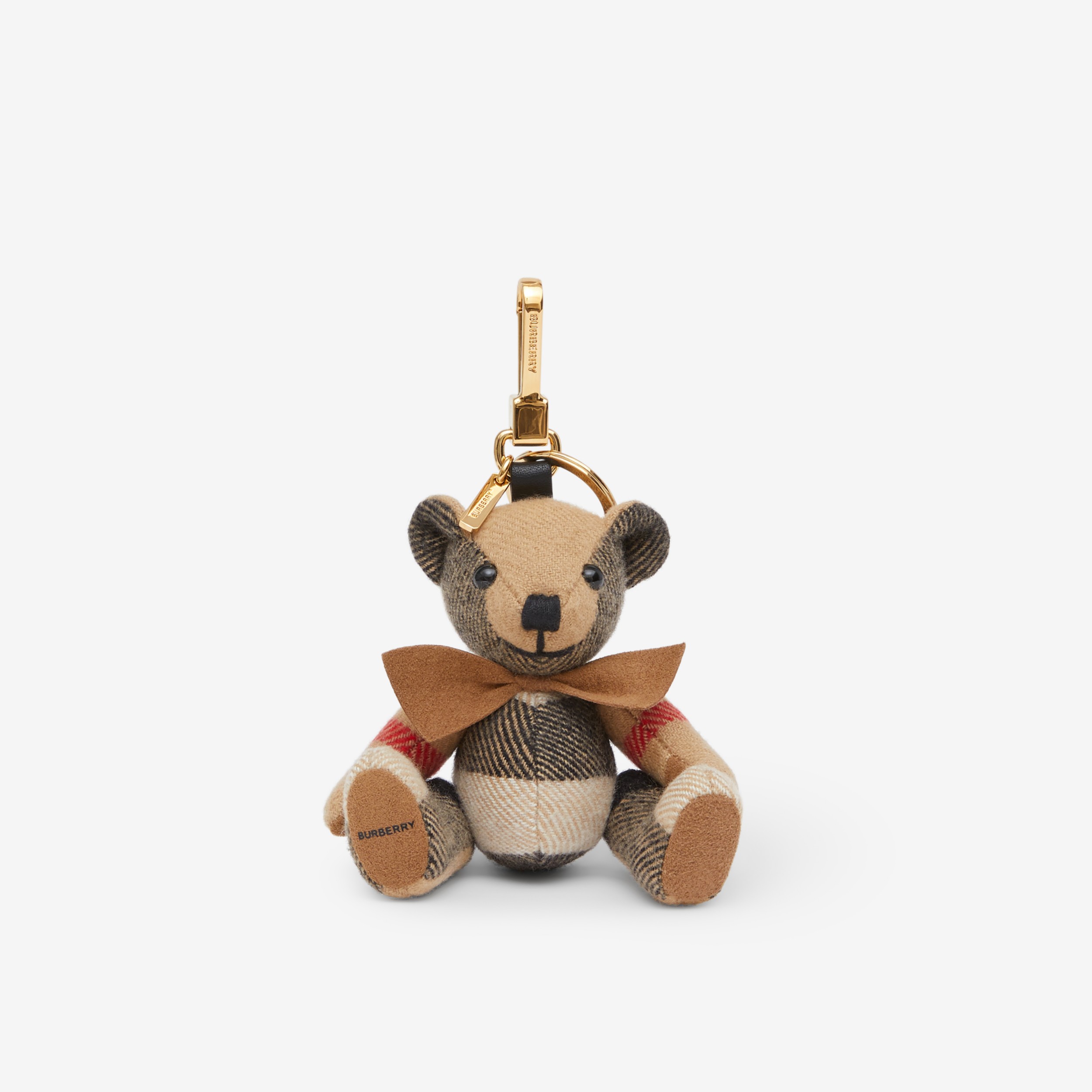 Thomas Bear Charm with Bow Tie in Archive Beige - Women | Burberry® Official