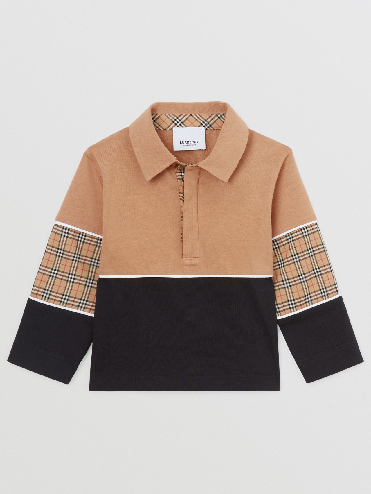 Vintage Burberry London Nova Check Poloshirt Kleding Meisjeskleding Tops & T-shirts Polos 