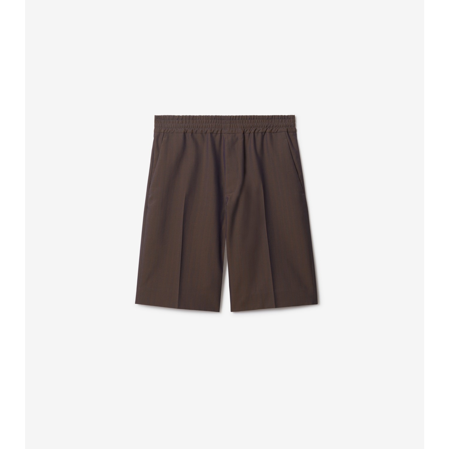 Panel Detail Grain de Poudre Wool Shorts BURBERRY