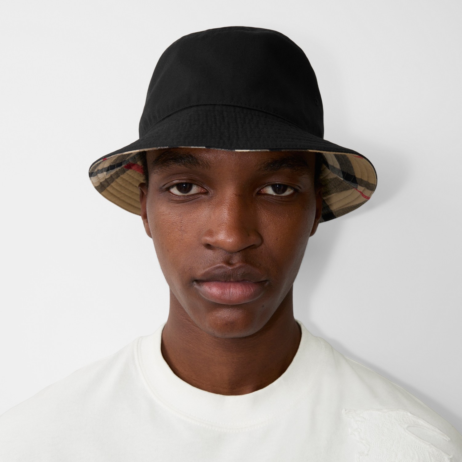 Reversible Cotton Blend Bucket Hat