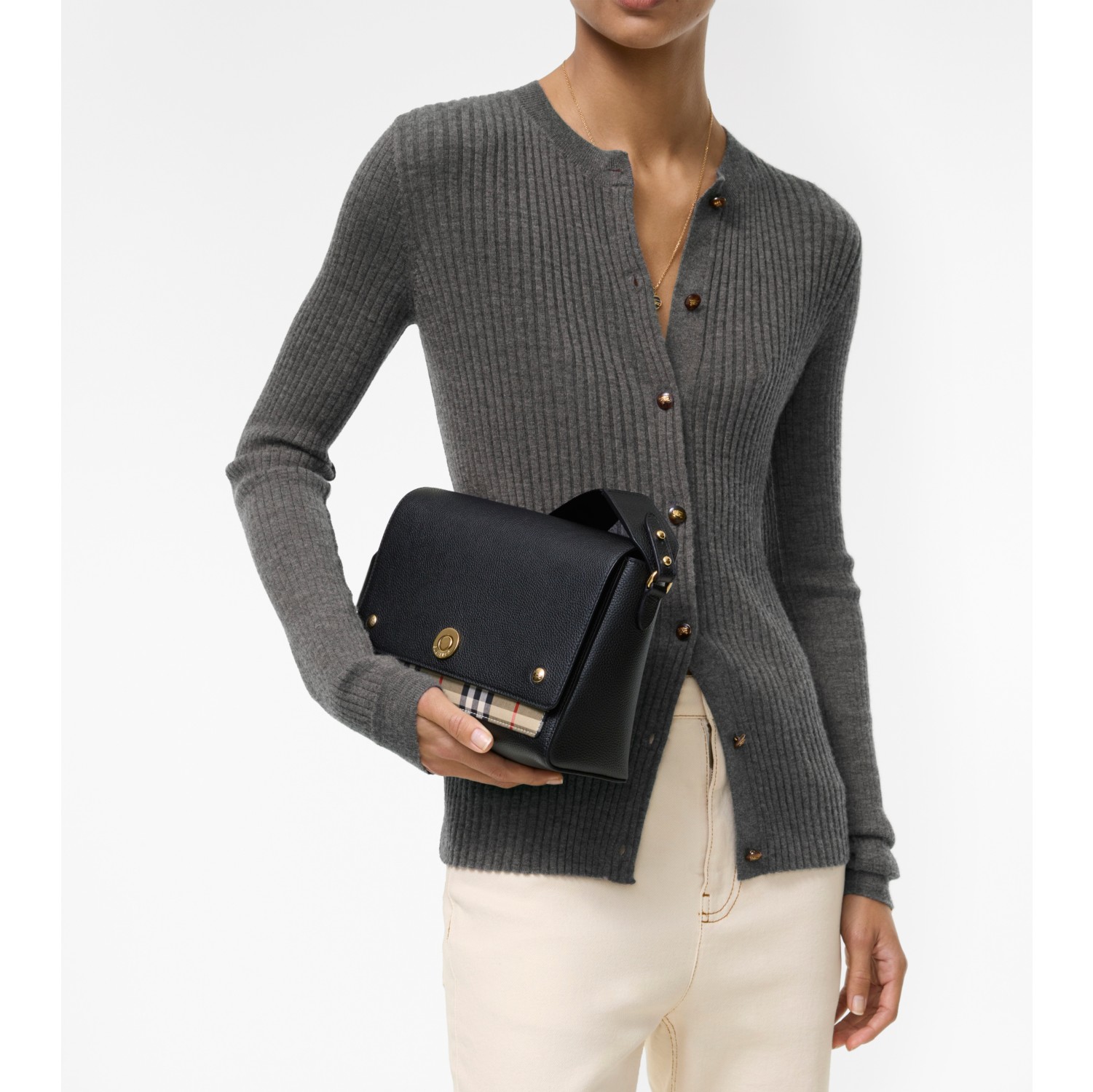 Note Bag in Black - Women, Leather | Burberry® Official