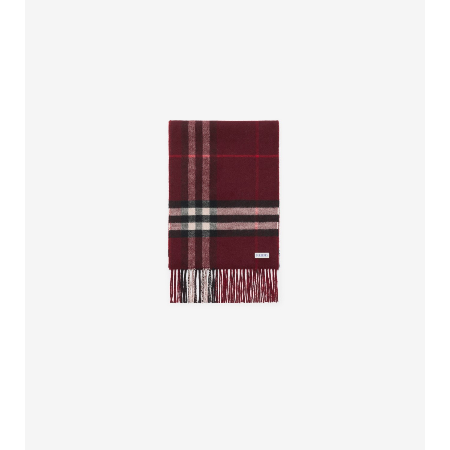 Contrast Check Cashmere Scarf