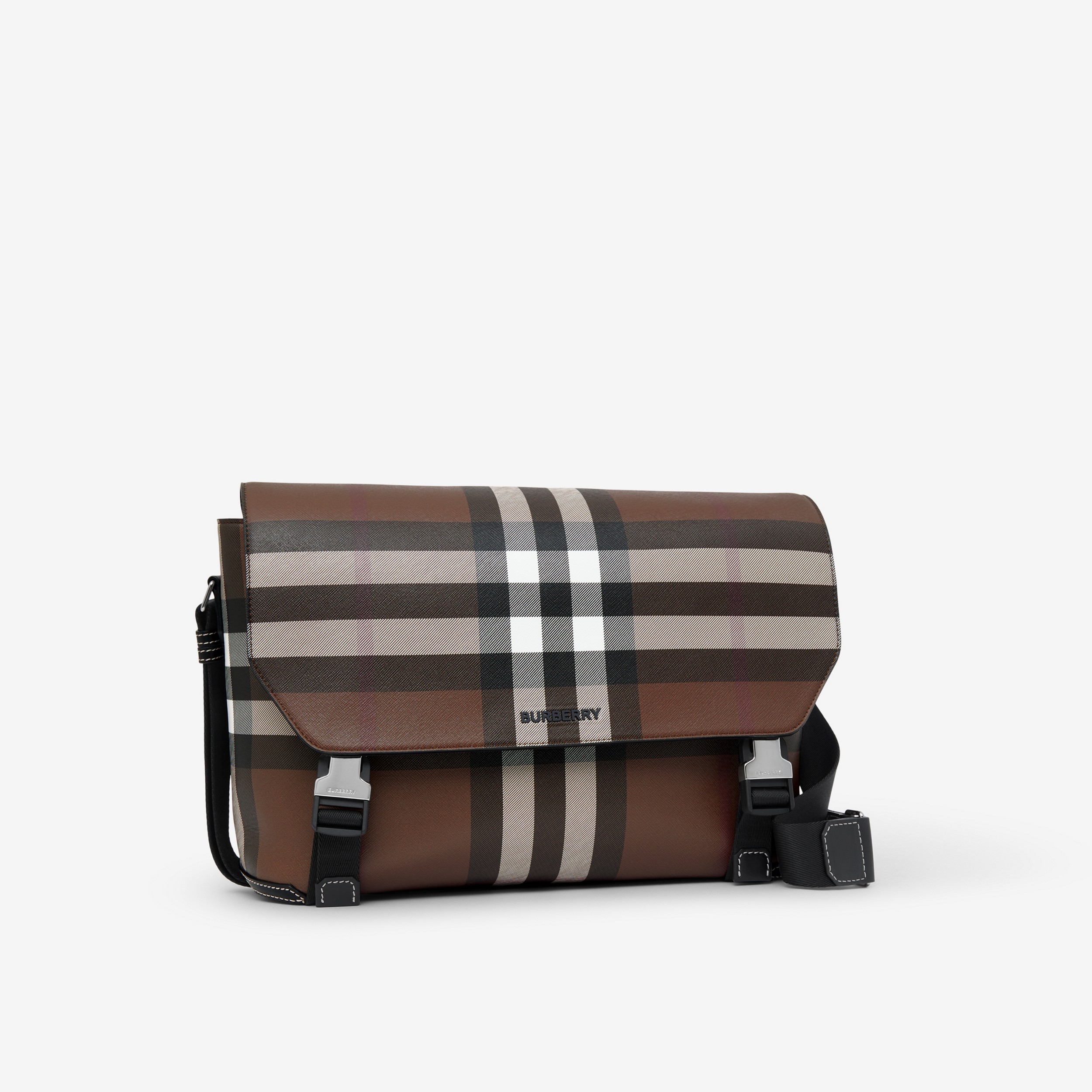 Grand sac Messenger Wright Exaggerated Check (Bouleau Brun Sombre) - Homme | Site officiel Burberry® - 2