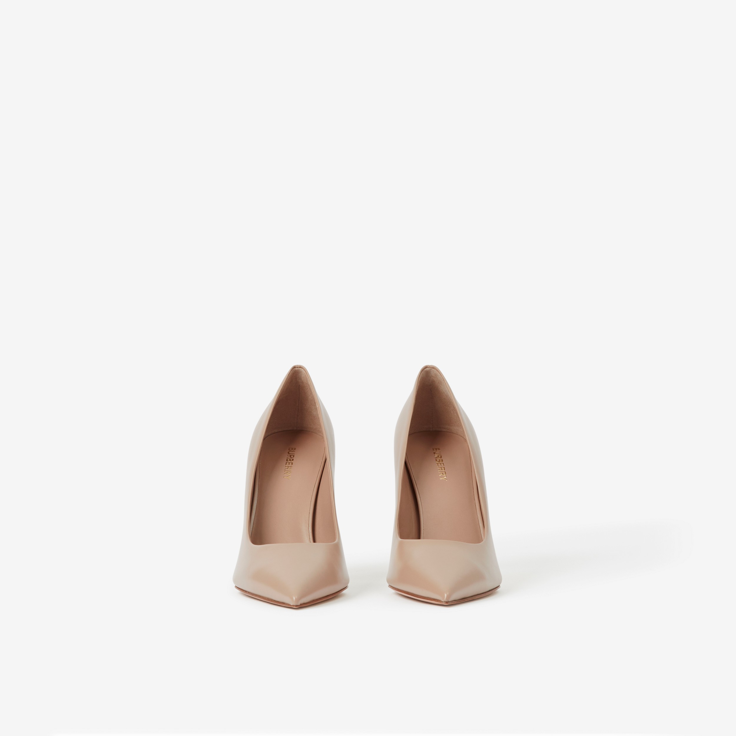 Leather Point-toe Pumps in Light Almond Brown - Women | Burberry® Official - 2