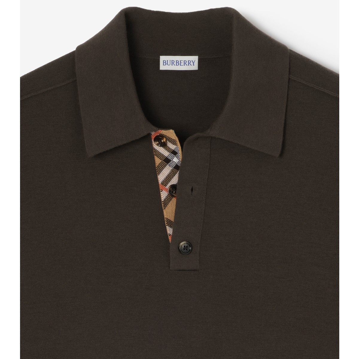  Check Long-sleeve Polo Shirt
