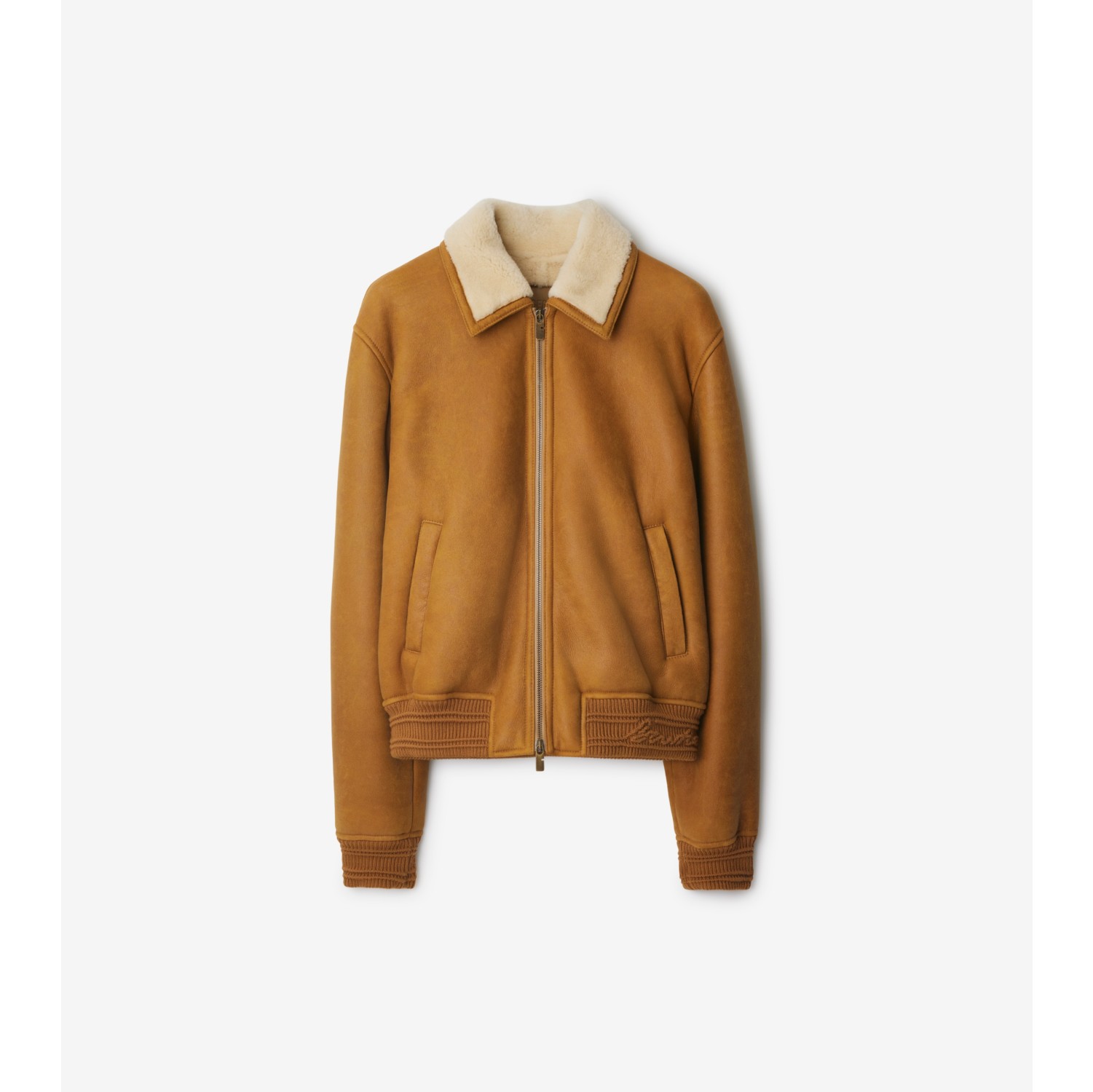 Shearling Harrington Jacket In Sand - Men 