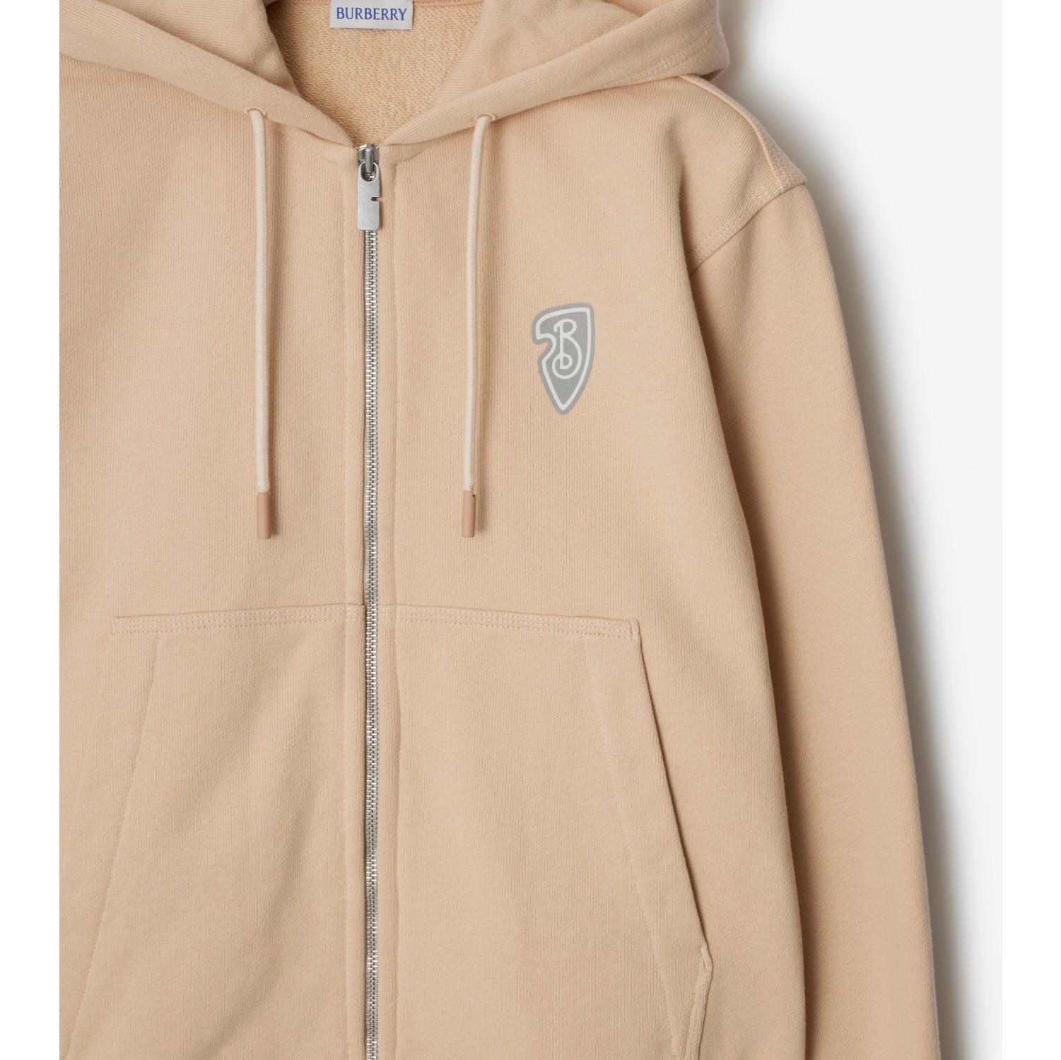 EKD Cotton Zip Hoodie in Teacup - Women | Burberry® Official