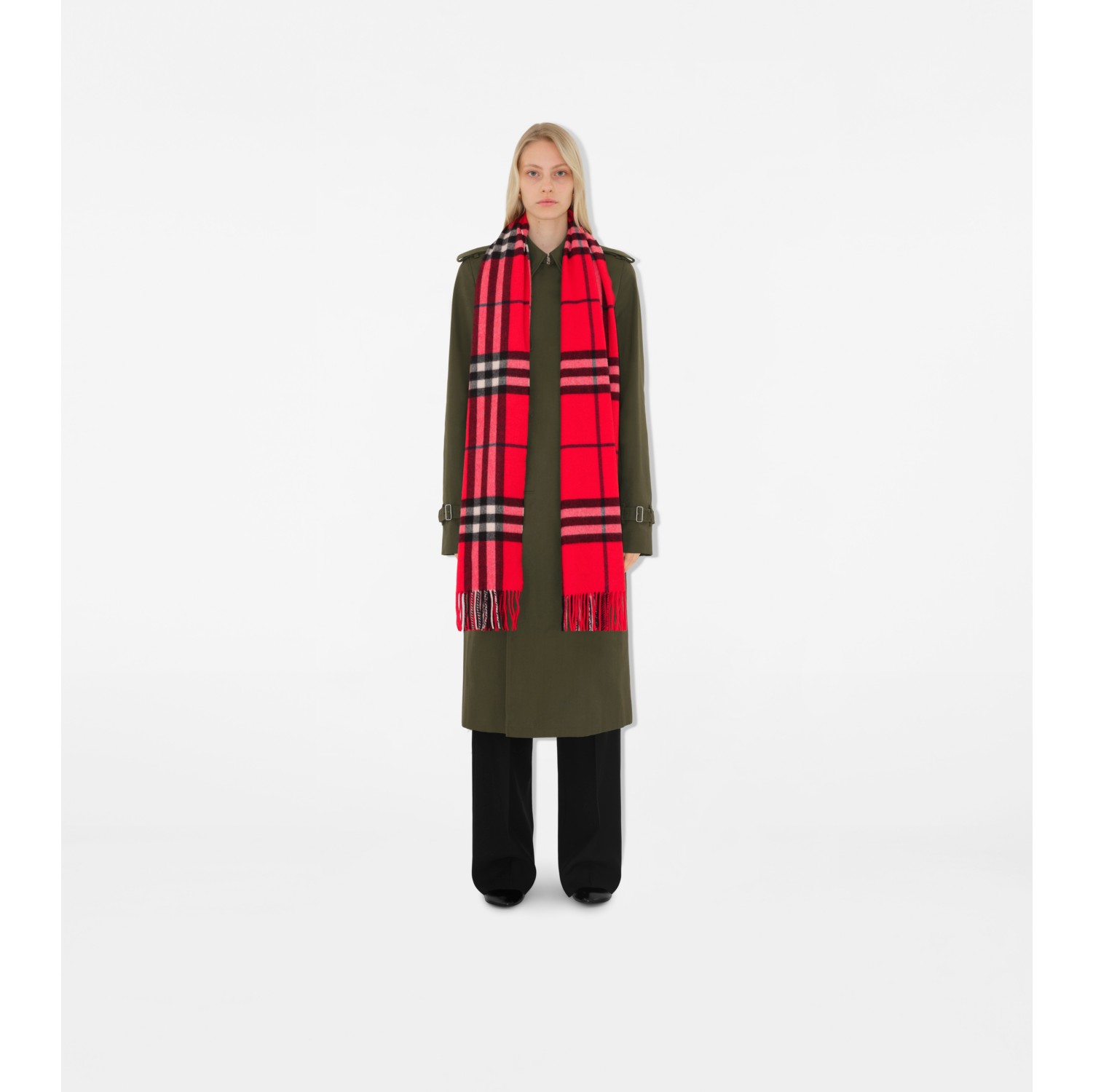 Burberry cashmere plaid scarf hotsell