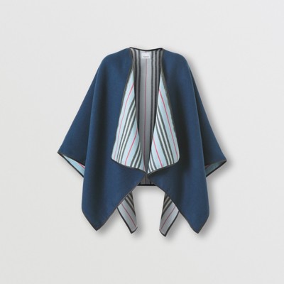 navy wool cape