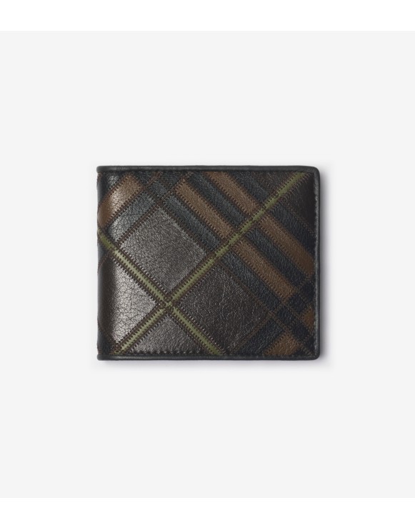 Check Intarsia Bifold Wallet