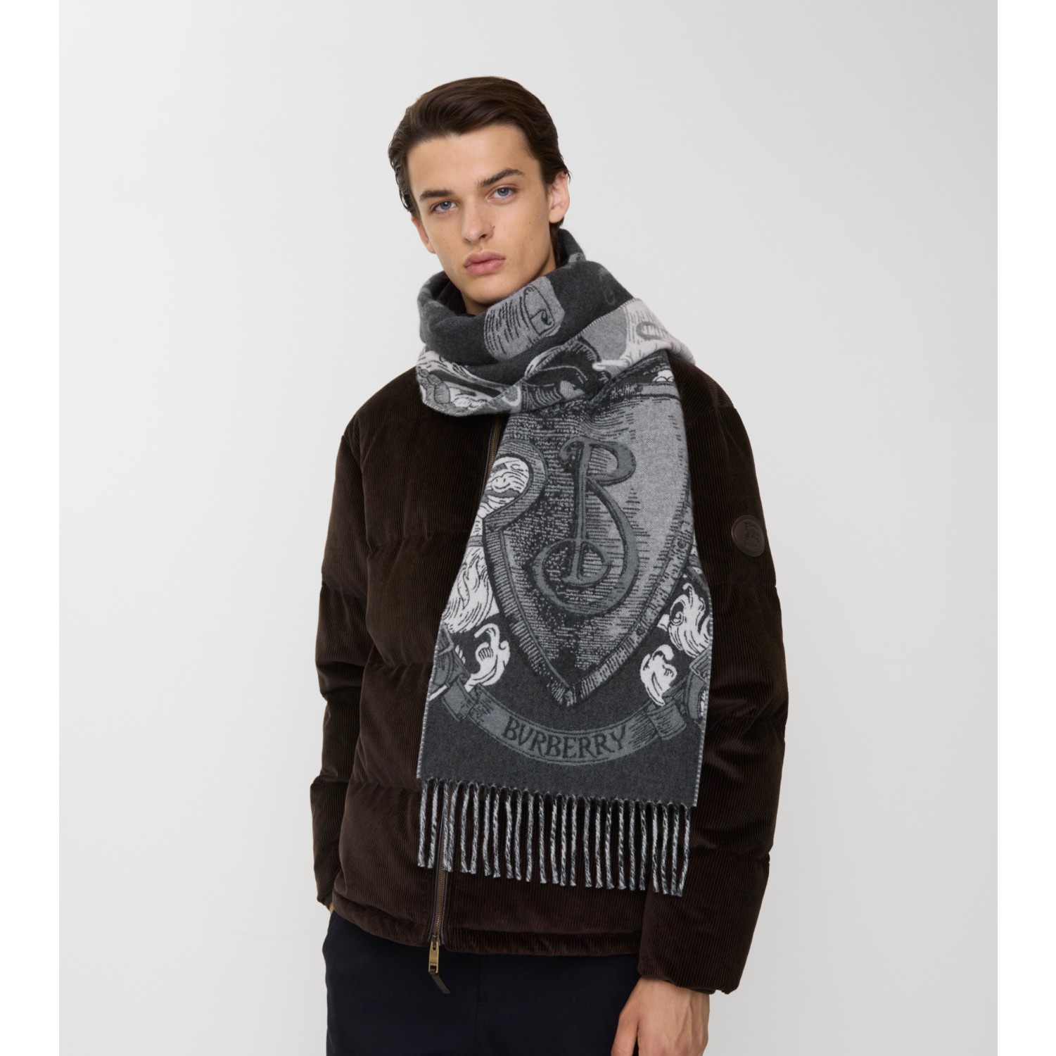Etched Knight Cashmere Scarf