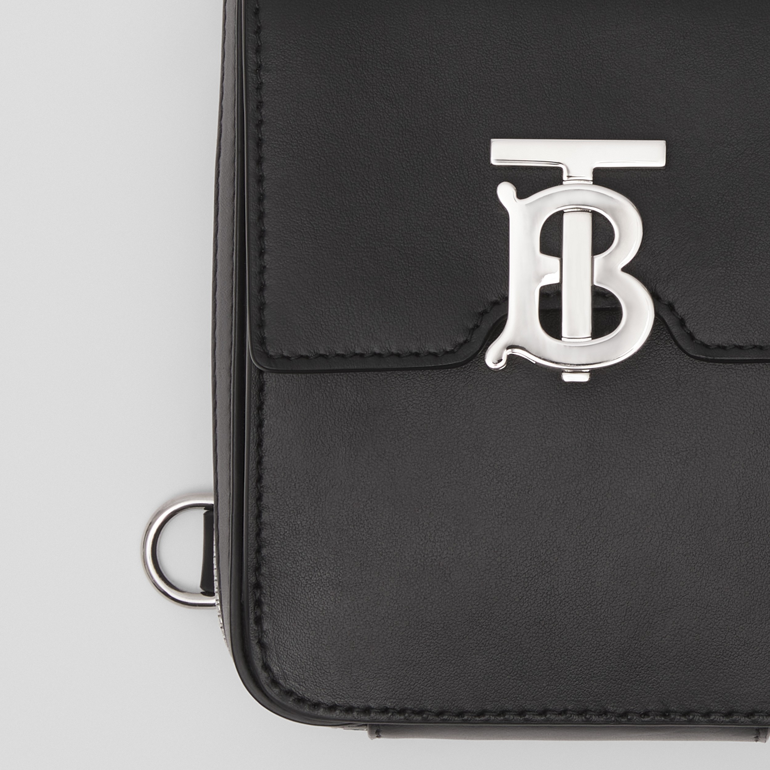 Monogram Motif Leather Crossbody Bag in Black - Men | Burberry® Official - 2