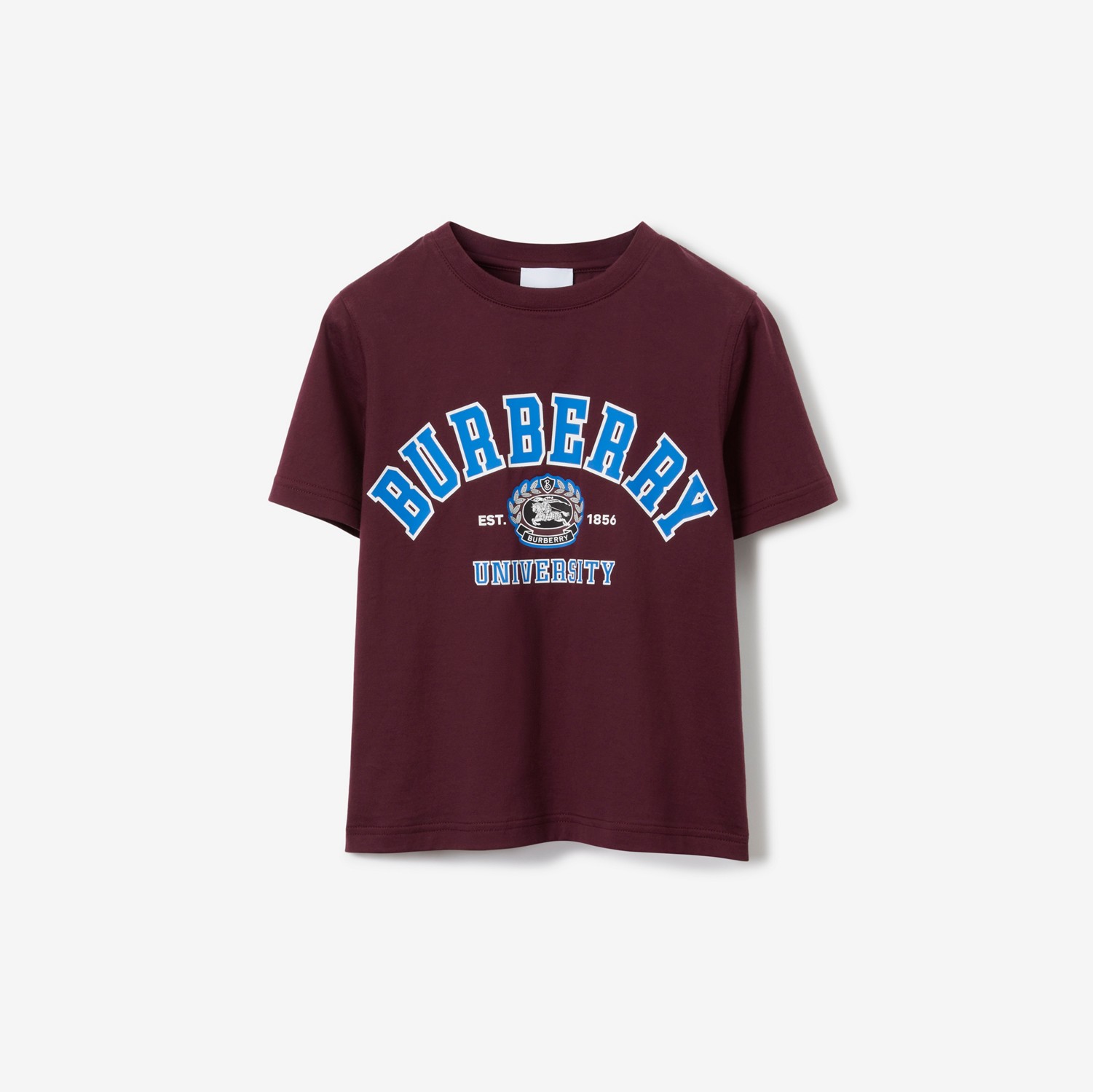 컬리지 그래픽 코튼 티셔츠 (딥 마룬) | Burberry®