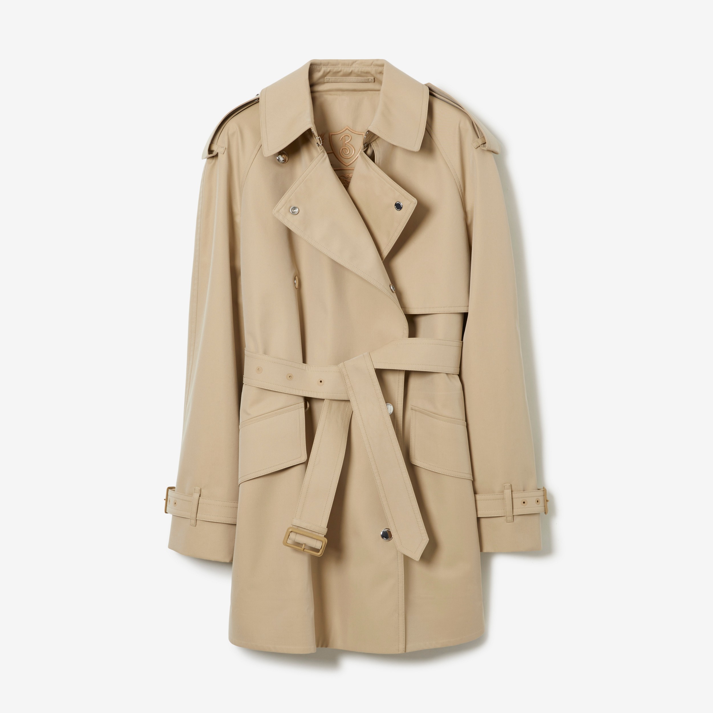 Trench coat en algodón de gabardina de tres capas (Miel Moderna) - Mujer | Burberry® oficial - 1