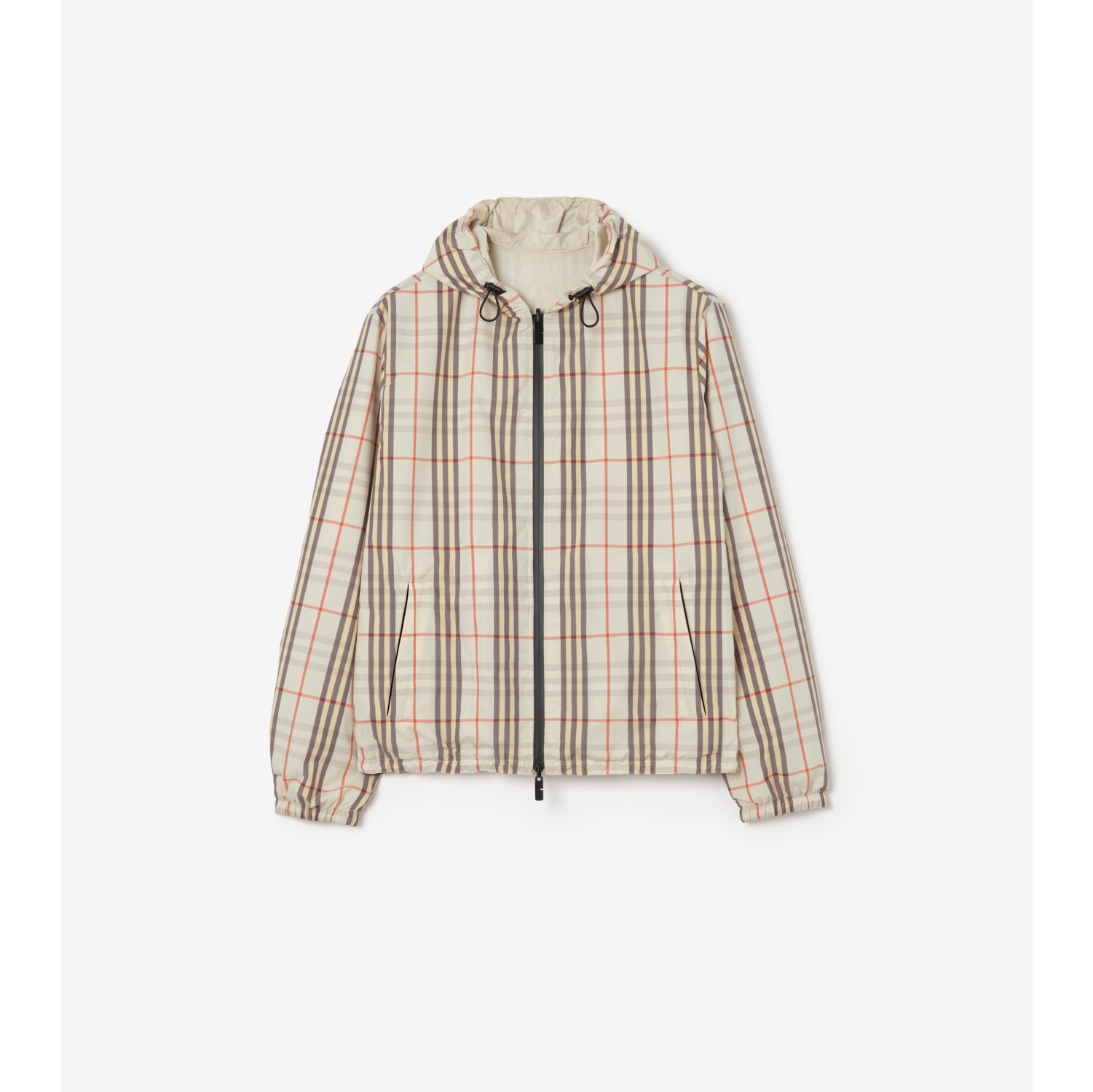 Reversible Check Hooded Jacket