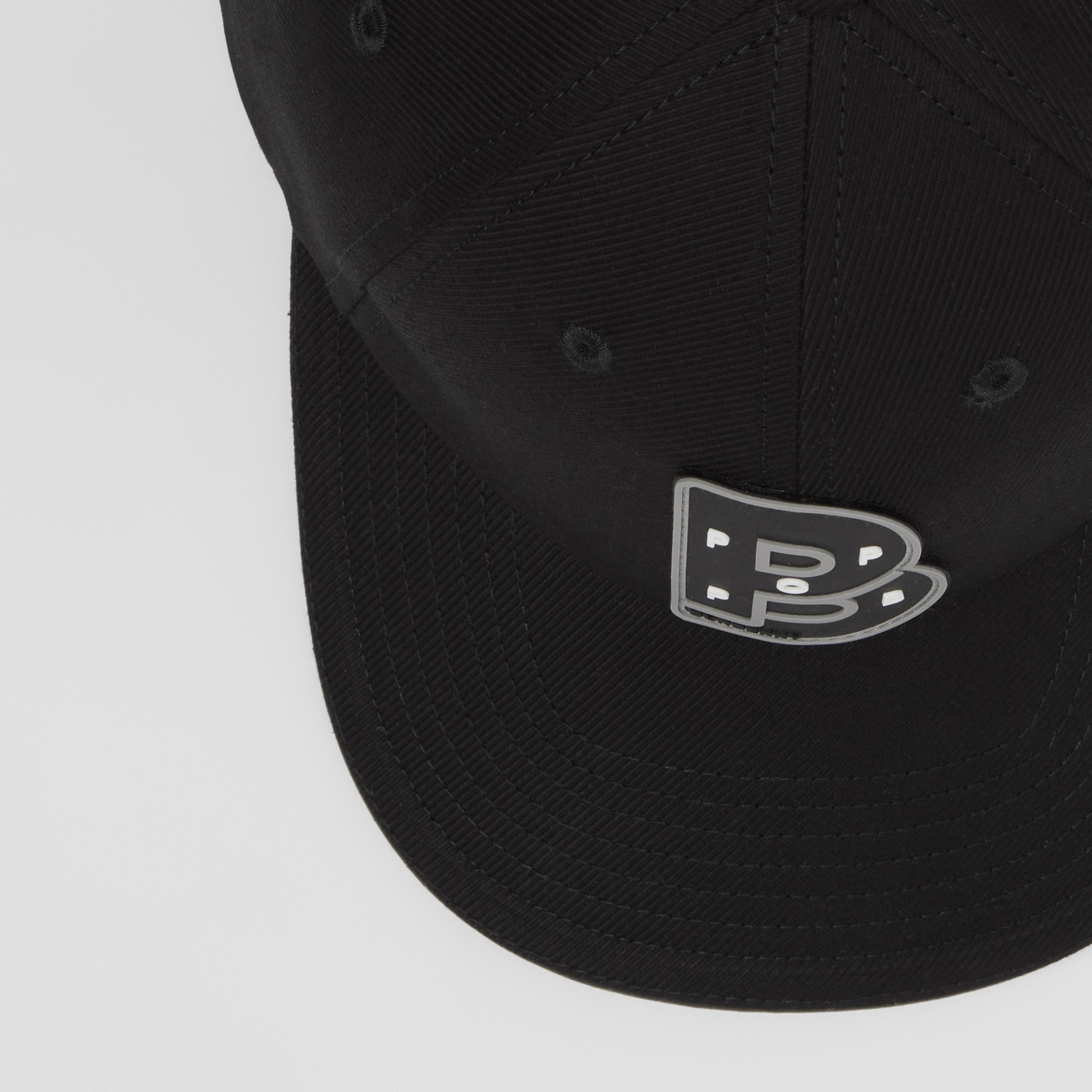 Letter Graphic Cotton Baseball Cap in Black | Burberry® Official - 2
