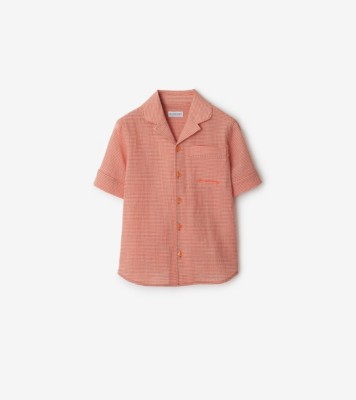 BURBERRY オレンジチェック柄 半袖シャツ サイズS BEB7D52F-3FF5-416E-A2E5-