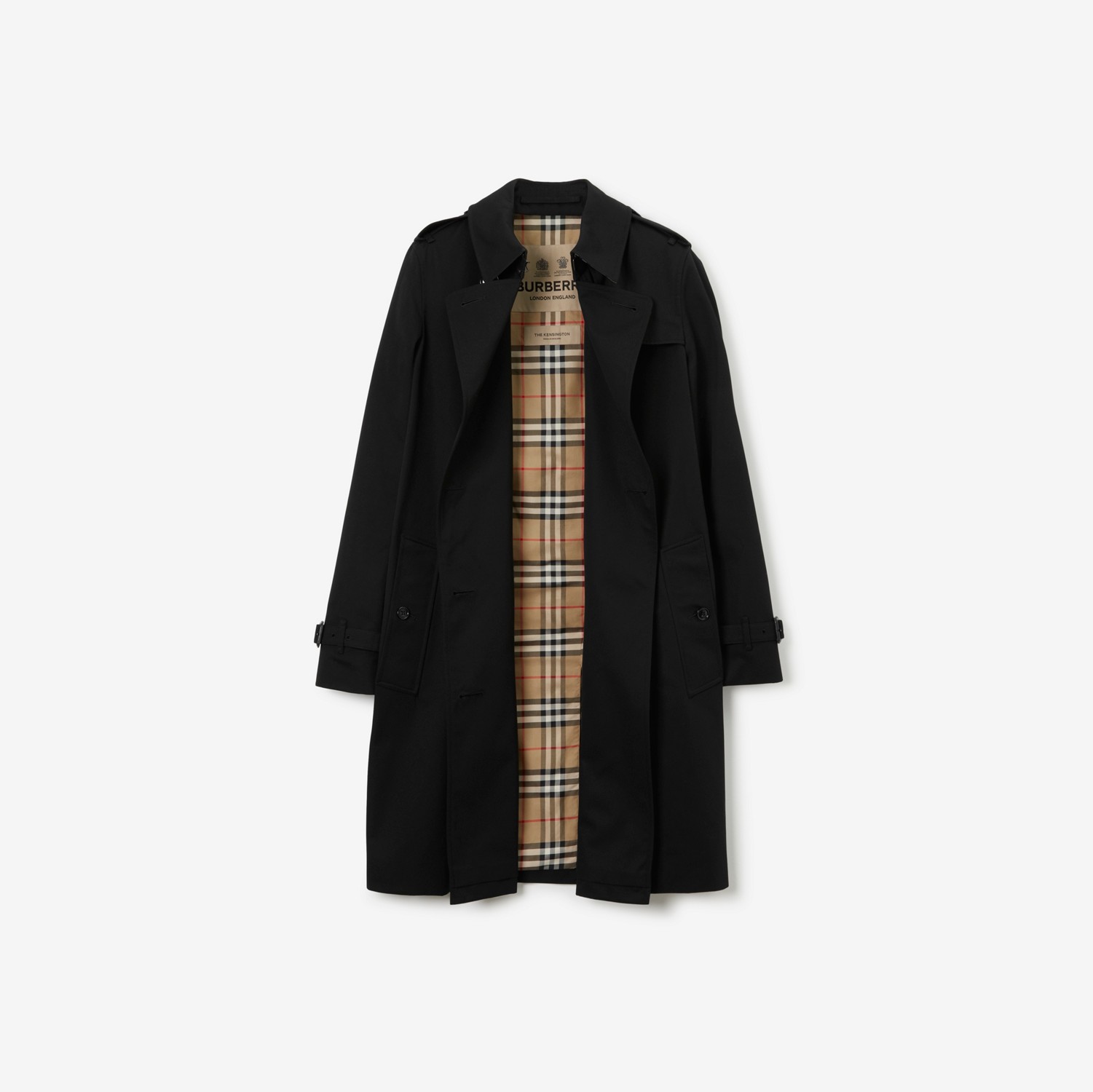 Mid-length Kensington Heritage Trench Coat in Black - Women | Burberry® Official
