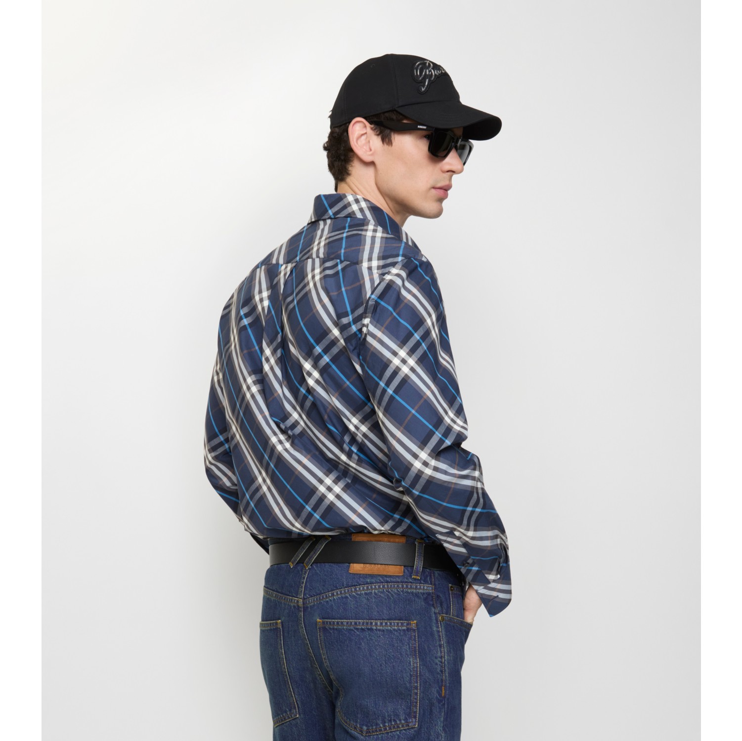 リラックスフィット チェック コットンシャツ