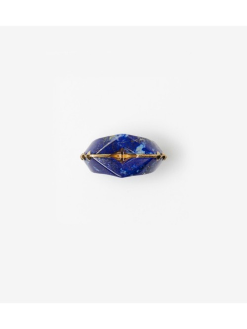 Burberry Lapis Hollow Ring In Gold