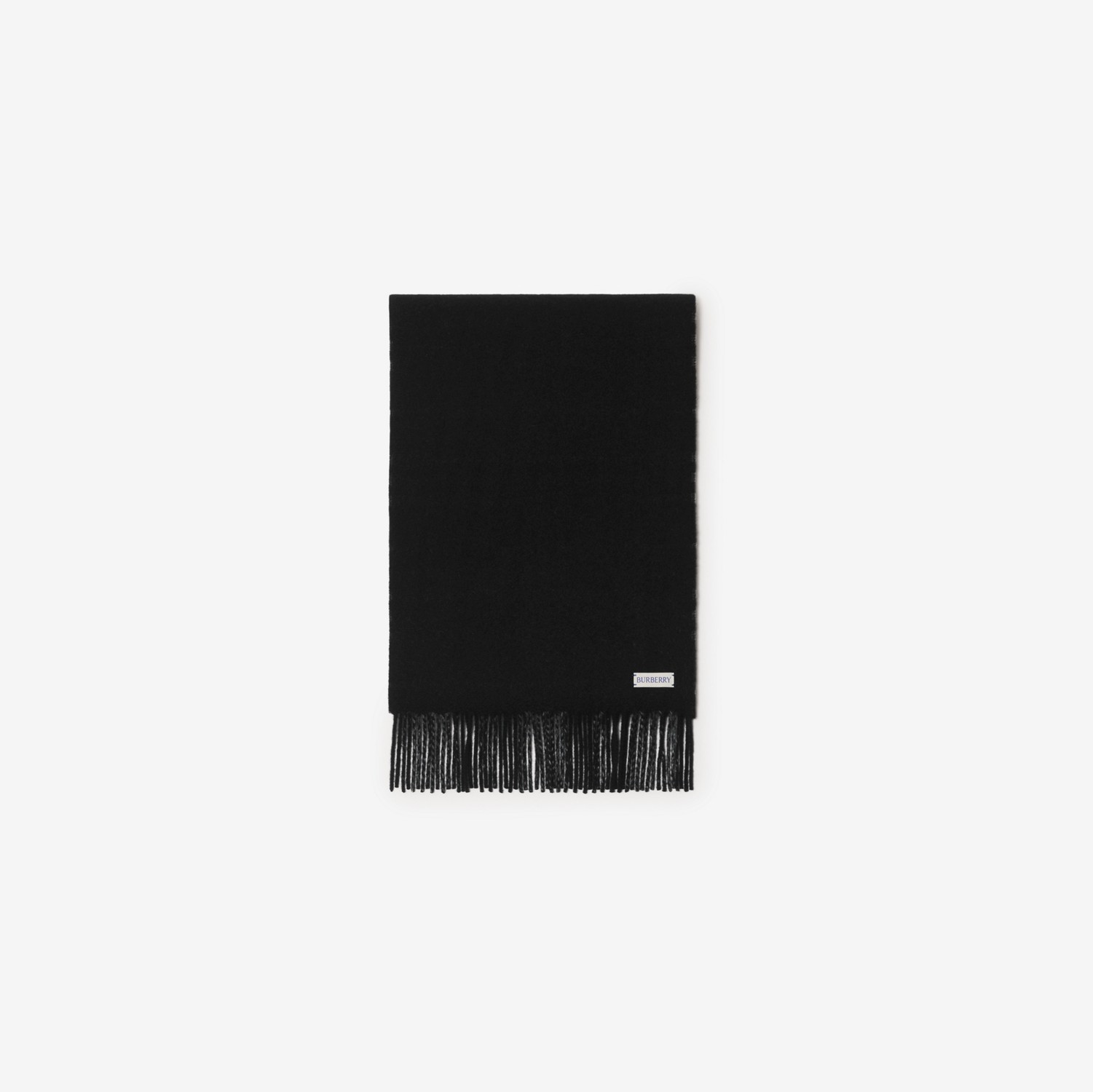 Reversible Check Cashmere Scarf in Black/calico | Burberry Reversible Check Cashmere Scarf in Black/calico | Burberry