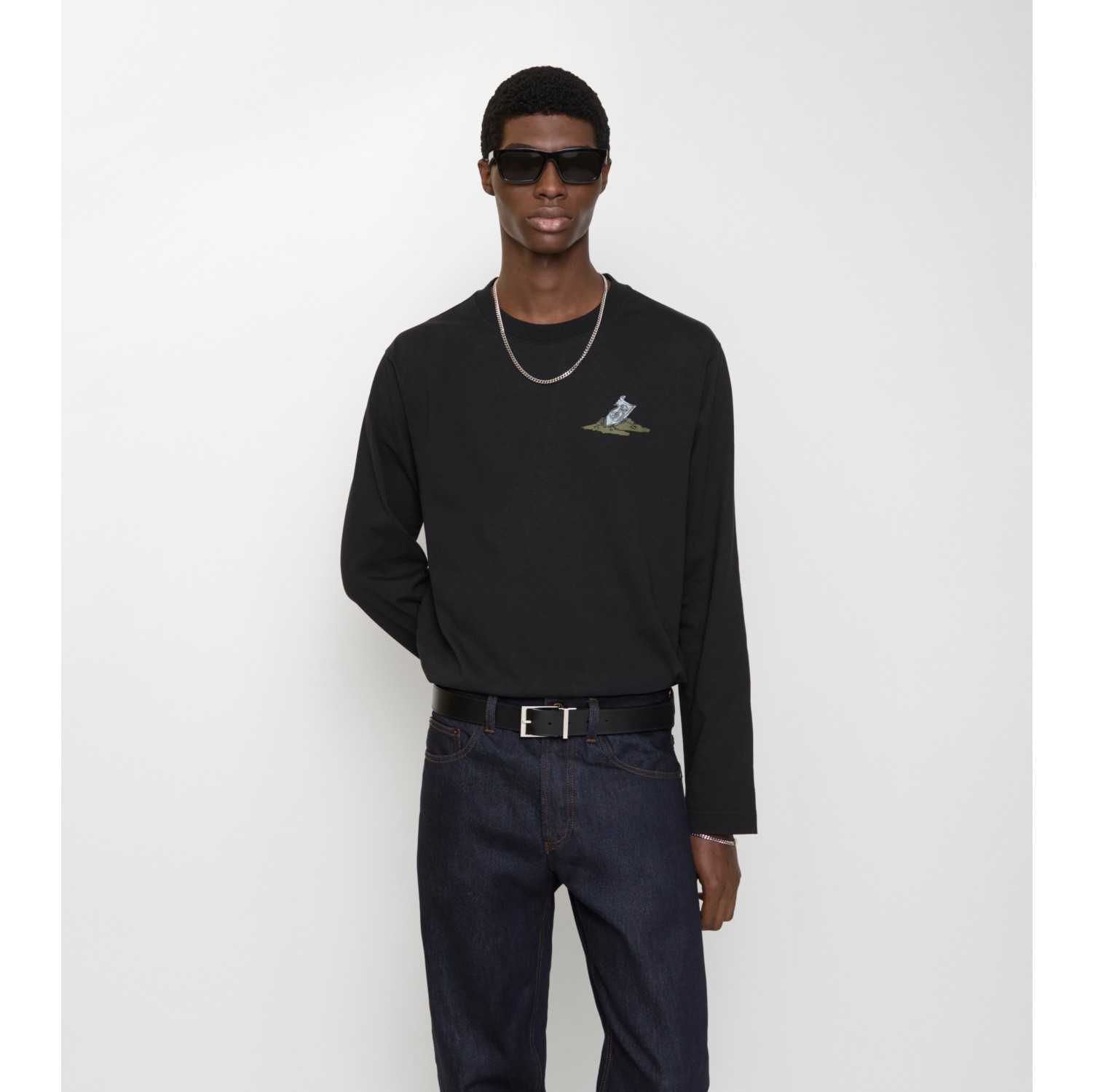 Long-sleeve Sleeping Knight Cotton T-shirt