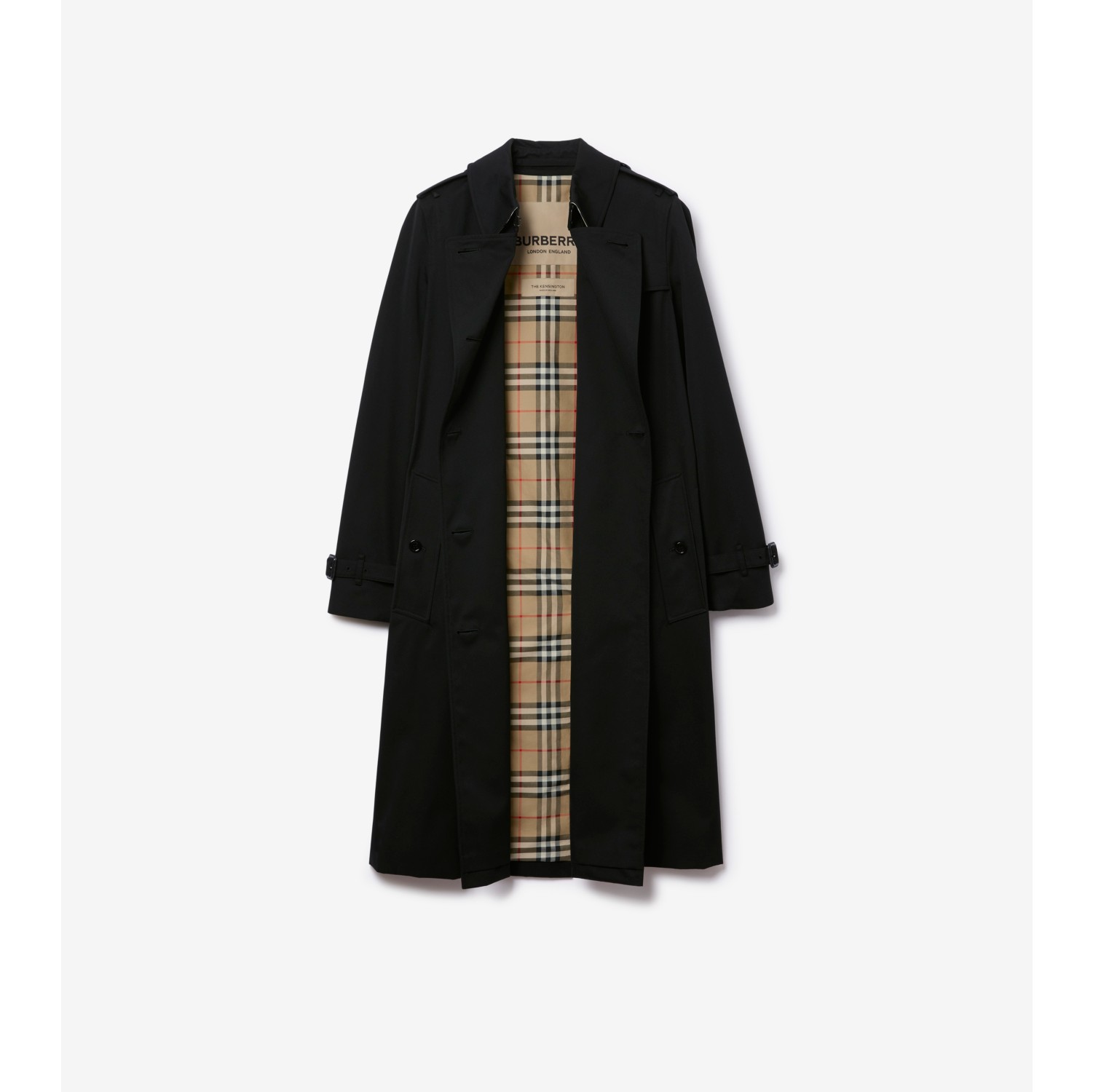 Long Kensington Heritage Trench Coat in Black - Women | Burberry® Official